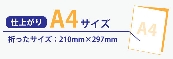折パンフレット仕上がりA4サイズ画像