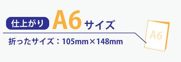 折パンフレット仕上がりA6サイズ画像
