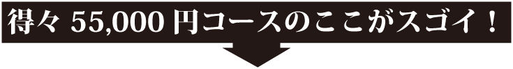 55000円コースのここがすごい