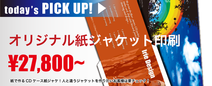 100枚紙ジャケット印刷