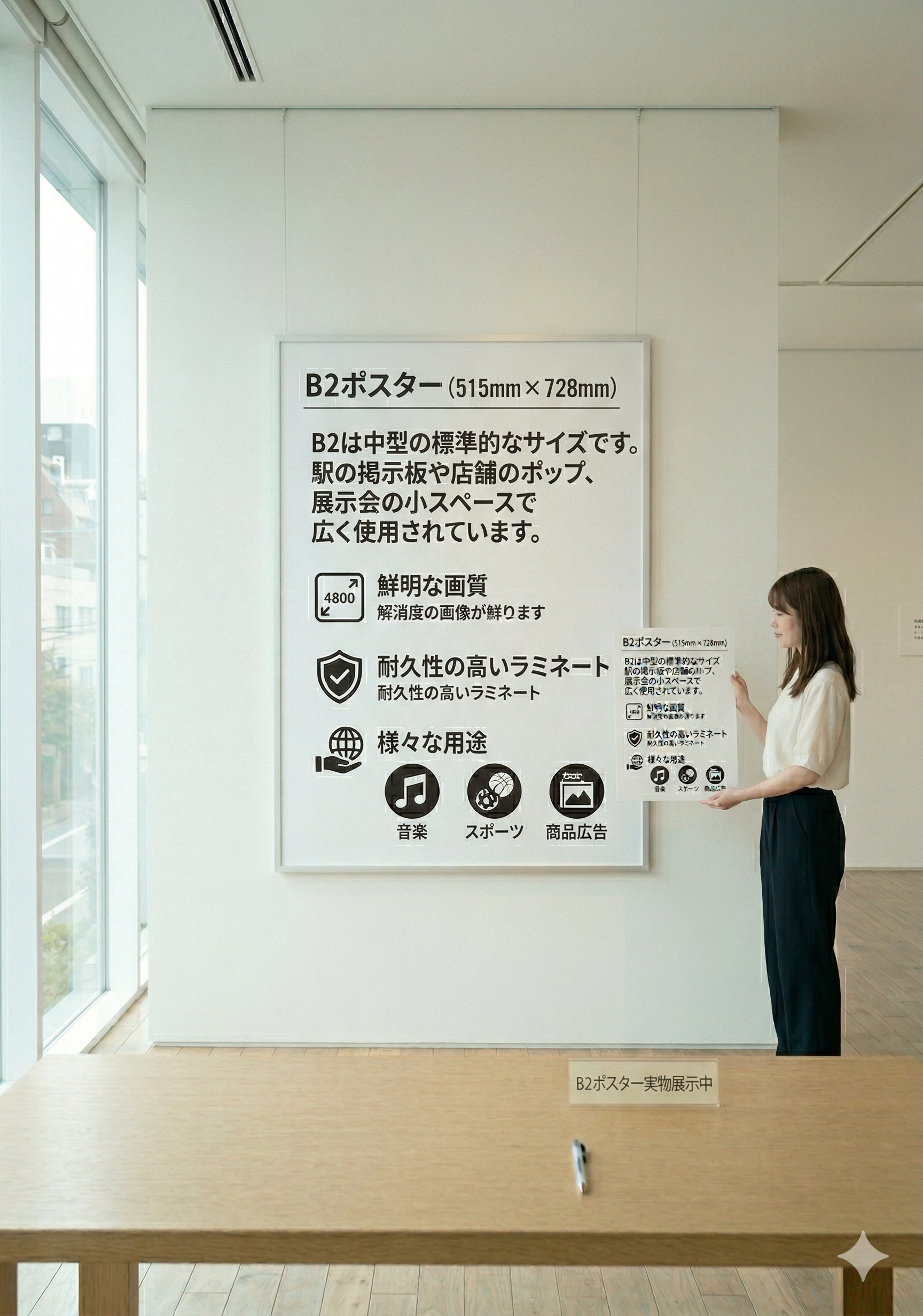 B2サイズのポスター実物写真