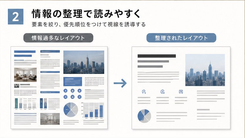 余白を活用したレイアウト比較