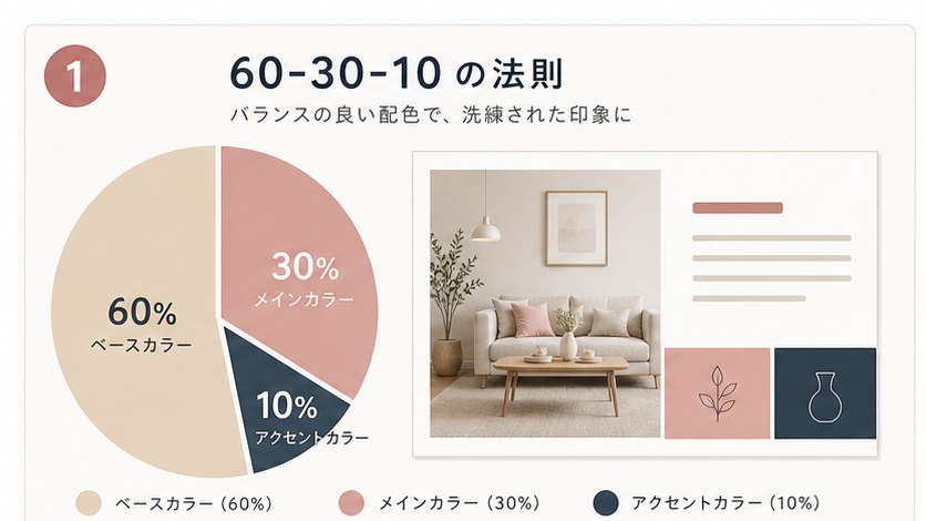60-30-10ルールの配色図解