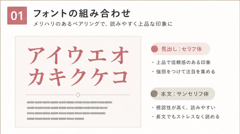 フォントペアリングの組み合わせ例