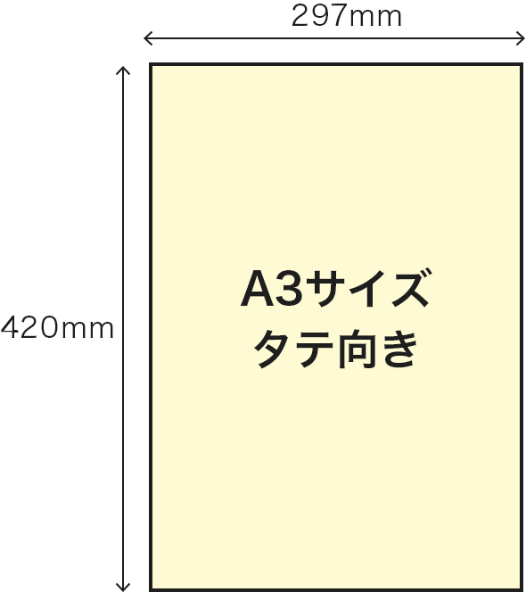 A3サイズ縦の画像