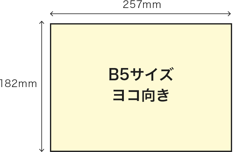 B5サイズ横の画像