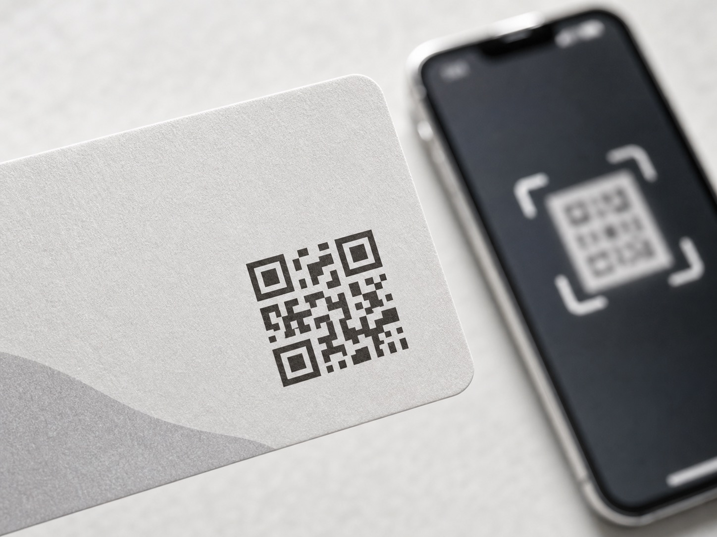 名刺裏面のQRコード加工イメージ