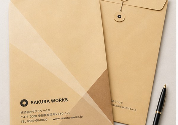 角2封筒の印刷イメージ