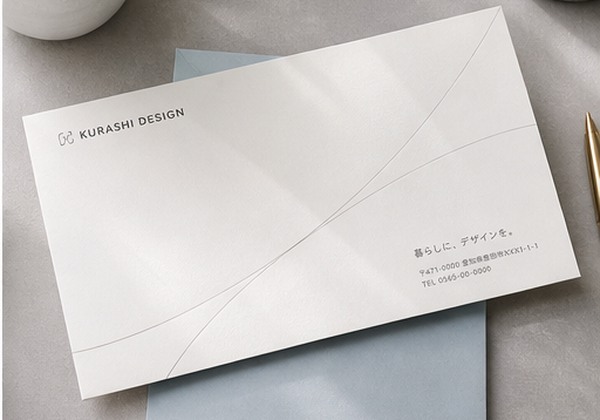 洋長3封筒の印刷イメージ