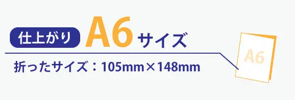 折パンフレット仕上がりA6サイズ