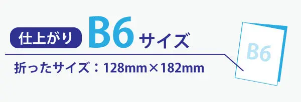 折パンフレット仕上がりb6サイズ