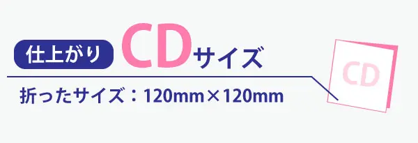 折パンフレット仕上がりcdサイズ