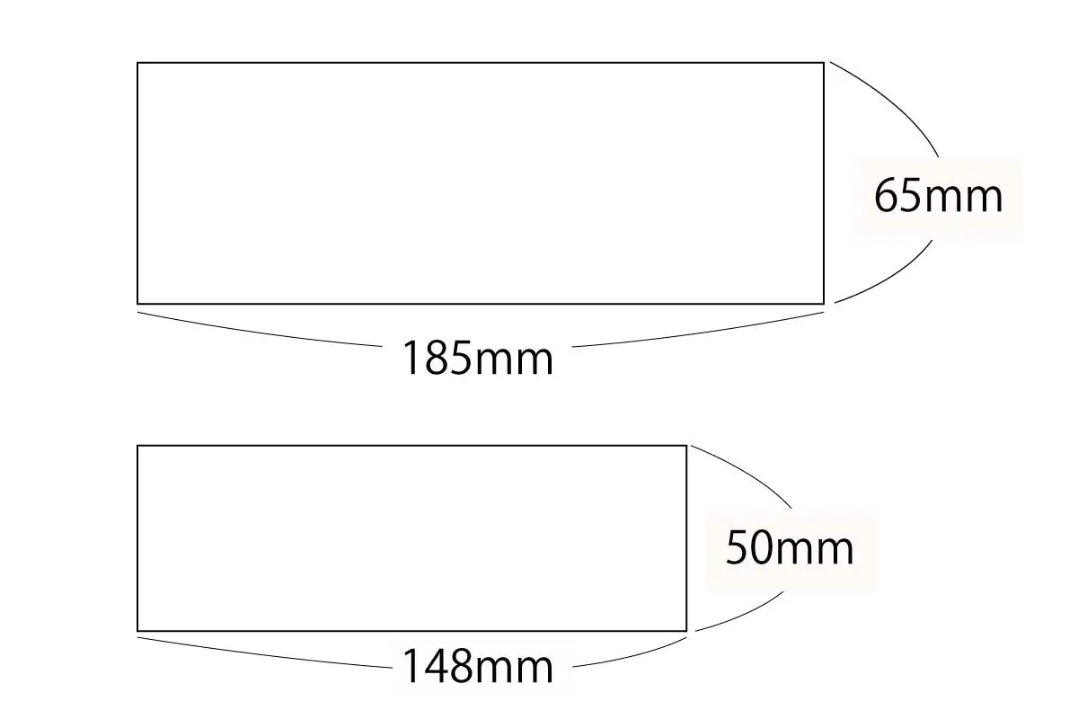 チケットサイズ基本の2タイプ画像